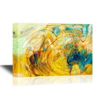 wall26 - Canvas Wall Art - Abstract Color Composition - Gallery Wrap Modern Home Art | Ready to Hang - 12x18 inches