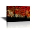 thumbnail image 1 of wall26 - Canvas Wall Art - Abstract Landscape with Black Trees Under Red Sky - Gallery Wrap Modern Home Art | Ready to Hang - 16x24 inches, 1 of 3