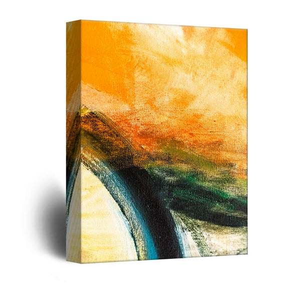 wall26 - Canvas Wall Art - Abstract Oil Paints on Canvas - Giclee Print Gallery Wrap Modern Home Art Ready to Hang - 24x36 inches