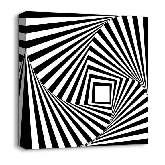 wall26 - Canvas Wall Art - Abstract Visual Illusion - Giclee Painting Wall Art for Bedroom Living Room Home Decoration - 16x16 inches