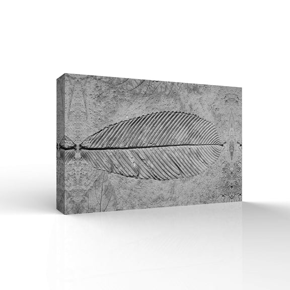 wall26 - Canvas Wall Art - Animal Fossil Office Poster Prints - Modern Home Art Stretched and Framed Ready to Hang - 32x48 inches