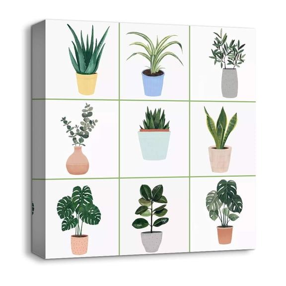 wall26 Canvas Wall Art Animals Plants Collage Ideas Home Wall Decorations for Bedroom Living Room Oil Paintings Canvas Prints Framed - 24x24 inches