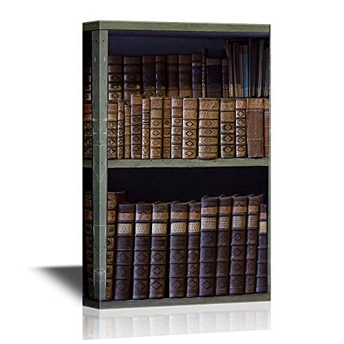 wall26 Canvas Wall Art Artwork with Bookshelf Gallery Wrap Modern