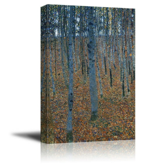 wall26 Canvas Wall Art - Beech Grove I by Gustav Klimt - Giclee Print Gallery Wrap Modern Home Art Ready to Hang - 16x24 inches