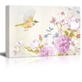 thumbnail image 1 of wall26 Canvas Wall Art - Bird Flying to Flowers - Giclee Print Gallery Wrap Modern Home Art Ready to Hang - 12x18 inches, 1 of 4
