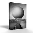 thumbnail image 1 of wall26 - Canvas Wall Art - Black Super Big Moon for Restroom - Modern Home Art Stretched and Framed Ready to Hang - 24x36 inches, 1 of 4