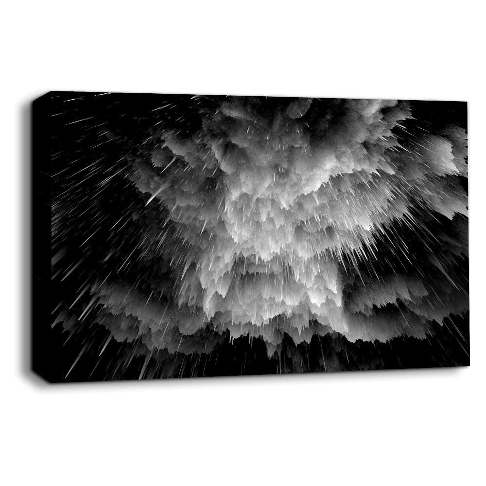 wall26 Canvas Wall Art Black and White Energy Wave Pictures Home Wall ...