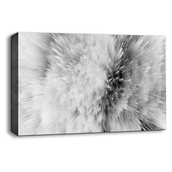 wall26 Canvas Wall Art Black and White Energy Wave Pictures Home Wall Decorations for Bedroom Living Room Paintings Canvas Prints Framed - 12x18 inches