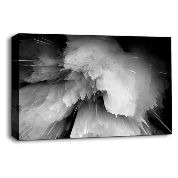 wall26 Canvas Wall Art Black and White Energy Wave Pictures Home Wall Decorations for Bedroom Living Room Paintings Canvas Prints Framed - 12x18 inches