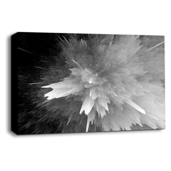 wall26 Canvas Wall Art Black and White Energy Wave Pictures Home Wall Decorations for Bedroom Living Room Paintings Canvas Prints Framed - 32x48 inches