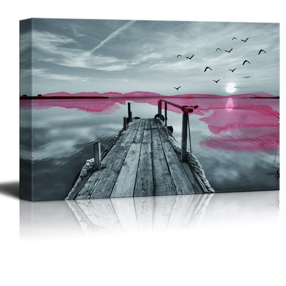 wall26 Canvas Wall Art Black and White Scenery Pictures Home Wall ...