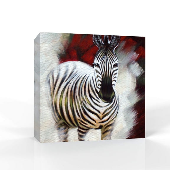 wall26 Canvas Wall Art Black and White Zebra Pictures Home Wall Decorations for Bedroom Living Room Paintings Canvas Prints Framed - 24x24 inches