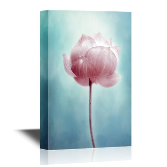 wall26 Canvas Wall Art - Closeup of Lotus Flower - Gallery Wrap Modern Home Art | Ready to Hang - 16x24 inches