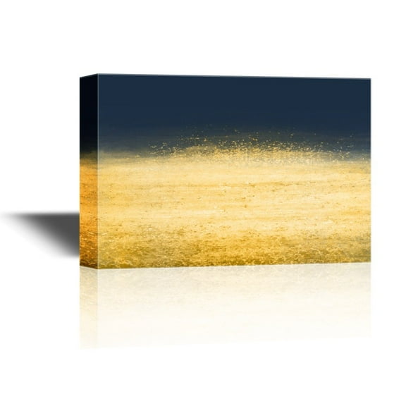 wall26 - Canvas Wall Art - Color Composition Artwork with Dark Blue and Gold - Gallery Wrap Modern Home Art | Ready to Hang - 32x48 inches