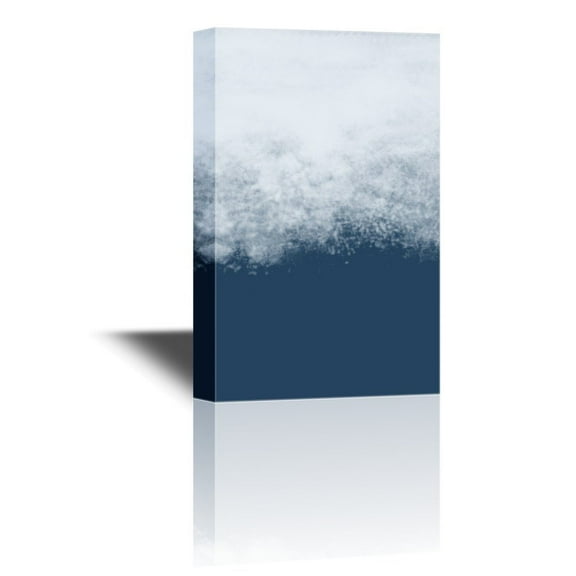 wall26 - Canvas Wall Art - Color Composition Artwork with White and Navy - Gallery Wrap Modern Home Art | Ready to Hang - 24x36 inches