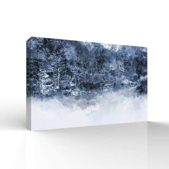 wall26 Canvas Wall Art Dusty Blue Ice World Pictures Home Wall Decorations for Bedroom Living Room Paintings Canvas Prints Framed - 12x18 inches