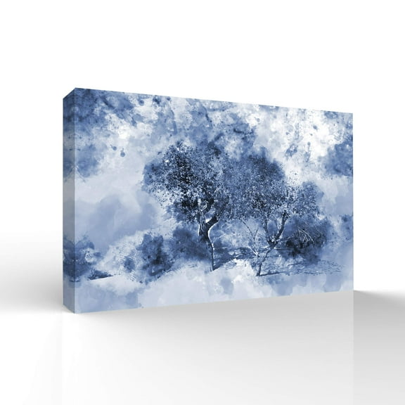 wall26 Canvas Wall Art Dusty Blue Ice World Pictures Home Wall Decorations for Bedroom Living Room Paintings Canvas Prints Framed - 12x18 inches