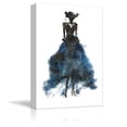 thumbnail image 1 of wall26 - Canvas Wall Art - Fashion Lady Modern Woman Concept - Blue Dress | Watercolor Painting Style Minimalism Art Reproduction - 24"x36", 1 of 4