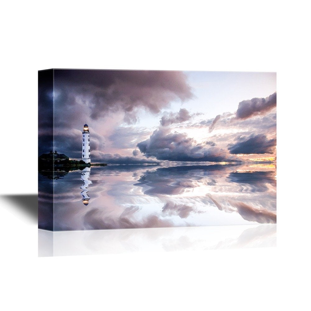 wall26 - Canvas Wall Art - Lighthouse - Gallery Wrap Modern Home Art ...