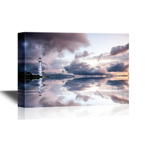 wall26 - Canvas Wall Art - Lighthouse - Gallery Wrap Modern Home Art | Ready to Hang - 32x48 inches