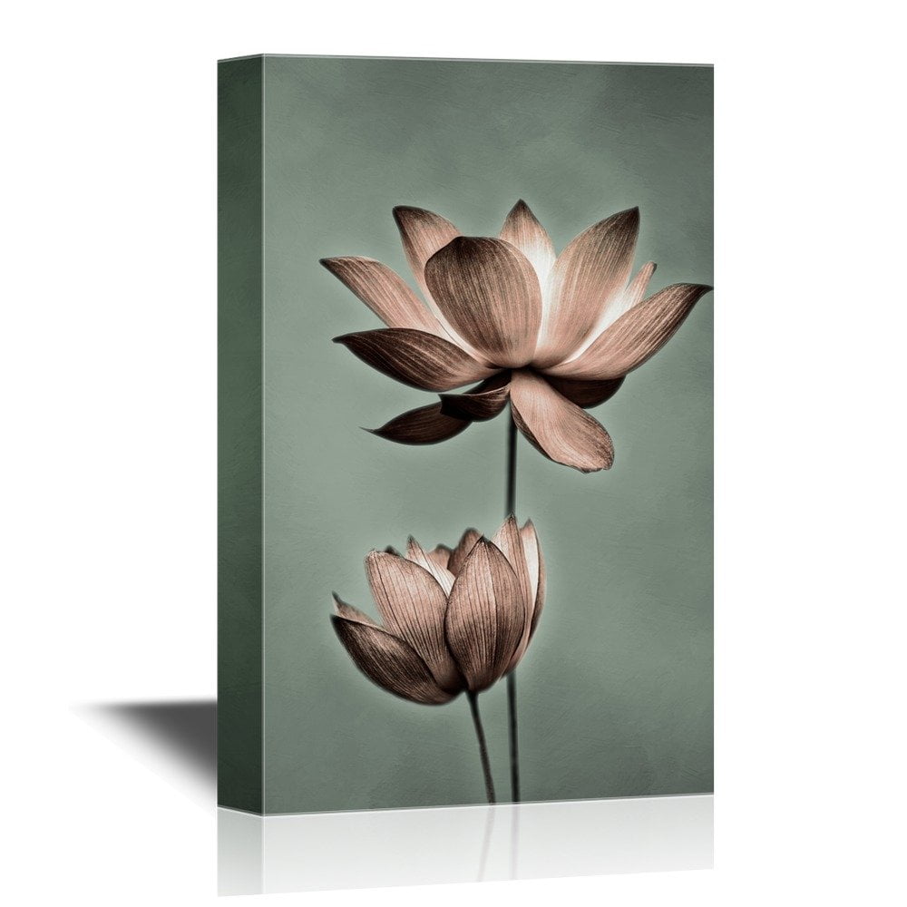 wall26 Canvas Wall Art - Lotus Flowers - Gallery Wrap Modern Home Art ...