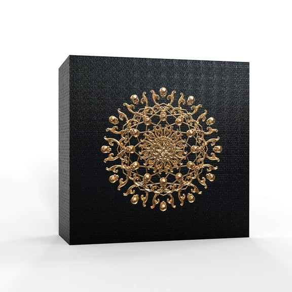 wall26 - Canvas Wall Art - Luxury Baroque Art for Living Room - Modern Home Art Stretched and Framed Ready to Hang - 12x12 inches