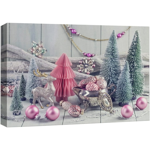 wall26 Canvas Wall Art Merry Christmas Pictures Home Wall Decorations for Bedroom Living Room Paintings Canvas Prints Framed - 12x18 inches