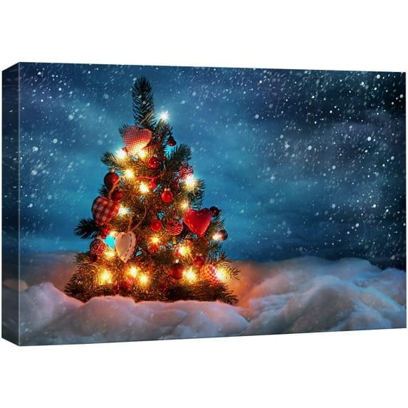 wall26 Canvas Wall Art Merry Christmas Pictures Home Wall Decorations for Bedroom Living Room Paintings Canvas Prints Framed - 16x24 inches