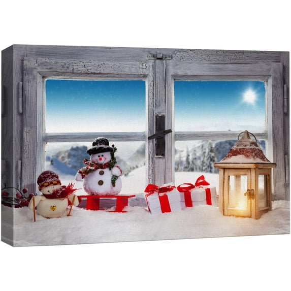 wall26 Canvas Wall Art Merry Christmas Pictures Home Wall Decorations for Bedroom Living Room Paintings Canvas Prints Framed - 16x24 inches