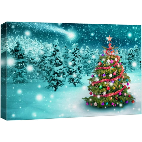 wall26 Canvas Wall Art Merry Christmas Pictures Home Wall Decorations for Bedroom Living Room Paintings Canvas Prints Framed - 24x36 inches