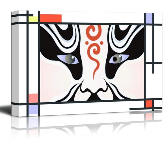 wall26 Canvas Wall Art Peking Opera Facial Masks Pictures Home Wall Decorations for Bedroom Living Room Paintings Canvas Prints Framed - 12x18 inches