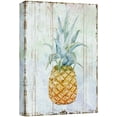 thumbnail image 1 of wall26 - Canvas Wall Art - Pineapple on Wood Style Background - Giclee Print Gallery Wrap Modern Home Art | Ready to Hang - 24x36 inches, 1 of 5