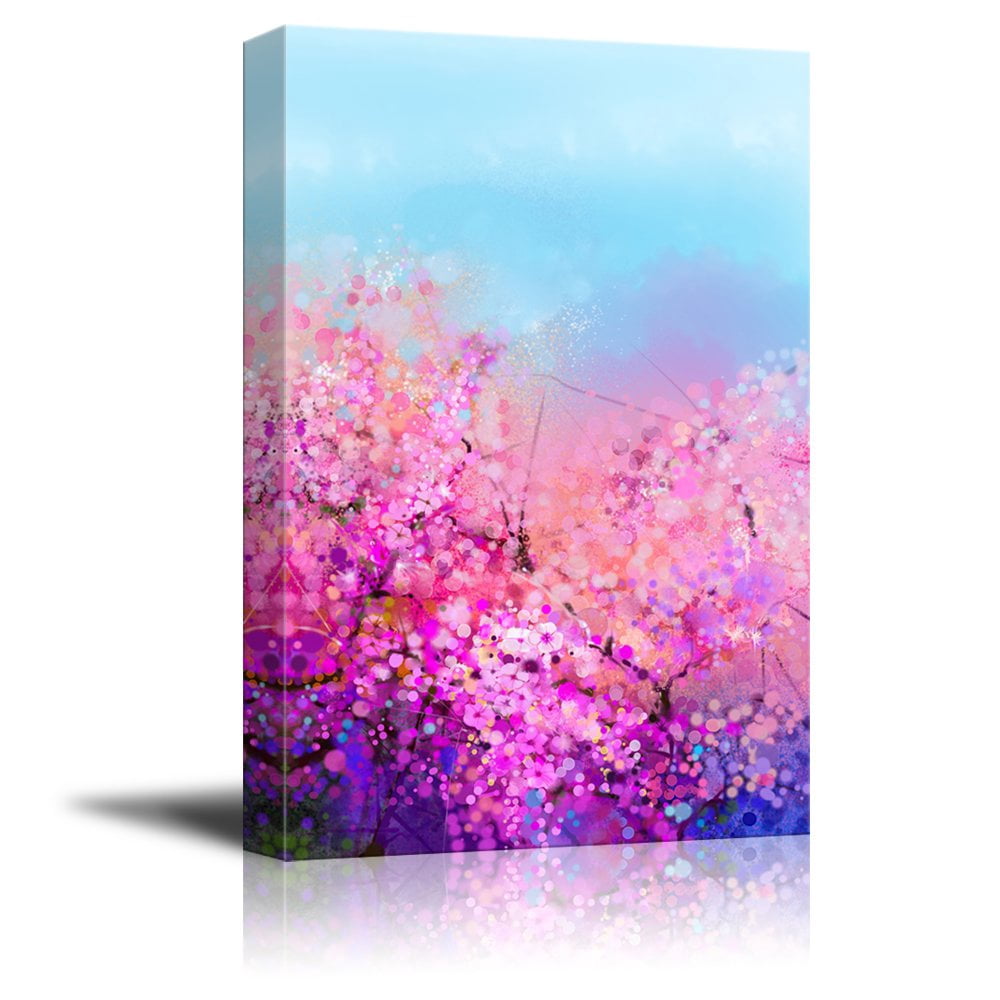 wall26 Canvas Wall Art - Pink Cherry Blossom in Spring - Giclee Print ...