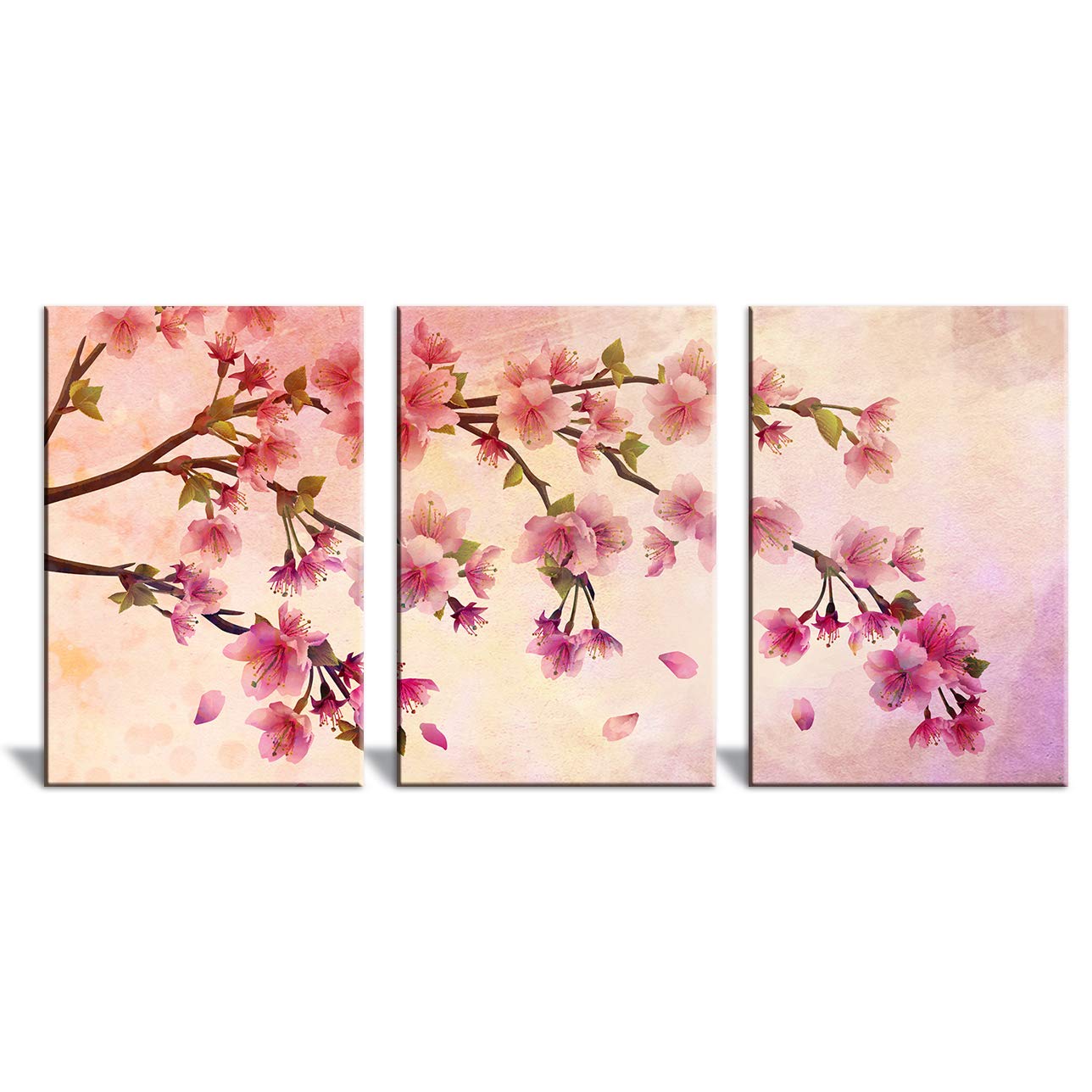 wall26 Canvas Wall Art Pink Peach Flowers Print Gallery Wrap Modern ...