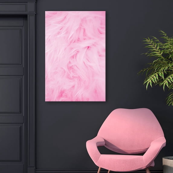 wall26 Canvas Wall Art - Pink Velvet Furry Textured Pattern - Giclee Print Gallery Wrap Modern Home Art Ready to Hang - 32x48 inches