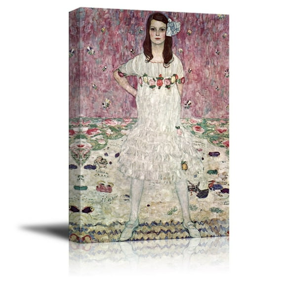 wall26 Canvas Wall Art - Portrait of Mada Primavesi by Gustav Klimt - Giclee Print Gallery Wrap Modern Home Art Ready to Hang - 12x18 inches