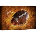 thumbnail image 1 of wall26 Canvas Wall Art Print Set Blaze Fire Explosion Football Close Up Sports Athletes Digital Art Modern Art Modern Scenic Colorful Fun Ultra for Living Room, Bedroom, Office - 12"x18", 1 of 5