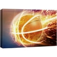 thumbnail image 1 of wall26 Canvas Wall Art Print Set Fiery Sparks Fly from Basketball Sports Athletes Digital Art Modern Art Modern Scenic Colorful Fun Ultra for Living Room, Bedroom, Office - 32"x48", 1 of 5