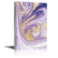 thumbnail image 1 of wall26 - Canvas Wall Art - Purple Gold Waves - Giclee Print Gallery Wrap Modern Home Art Ready to Hang - 16x24 inches, 1 of 4
