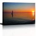 thumbnail image 1 of wall26 - Canvas Wall Art - Sailboat Sailing onThe Sea at Sunset - Giclee Print Gallery Wrap Modern Home Art Ready to Hang - 12x18 inches, 1 of 3