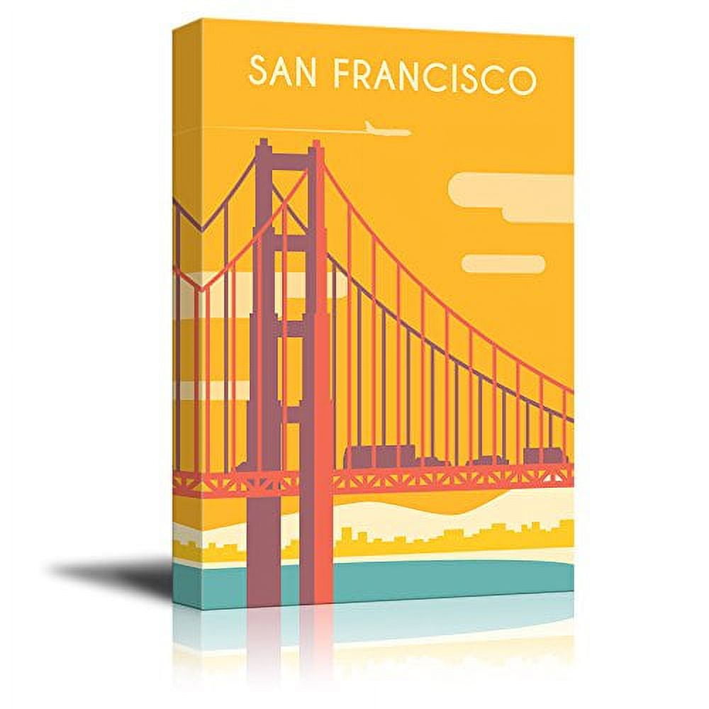 wall26 Canvas Wall Art San Francisco Travel Illustration Canvas Art