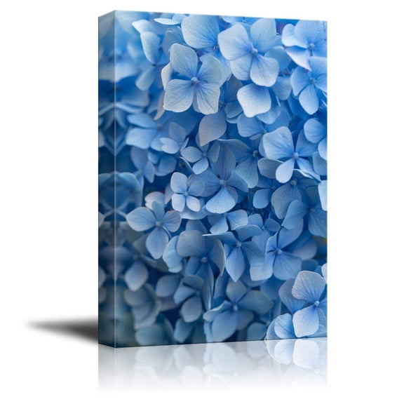 wall26 Canvas Wall Art - Small Blue Flowers - Giclee Print Gallery Wrap Modern Home Art Ready to Hang - 32x48 inches