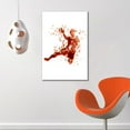 thumbnail image 1 of wall26 - Canvas Wall Art Sports Theme - Jumping Man a Ball in Hand - Giclee Print Gallery Wrap Modern Home Art Ready to Hang - 32x48 inches, 1 of 4