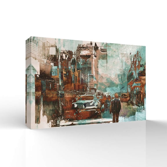 wall26 Canvas Wall Art The Future City Pictures Home Wall Decorations for Bedroom Living Room Paintings Canvas Prints Framed - 24x36 inches