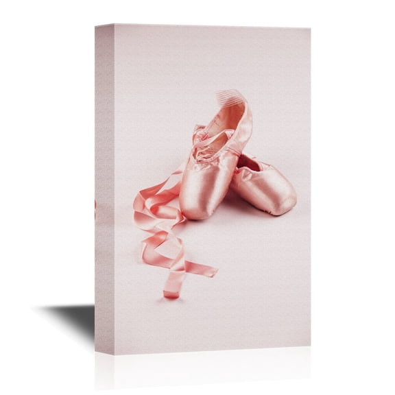 wall26 - Canvas Wall Art - The Shoes of Ballet Dancers - Gallery Wrap Modern Home Art | Ready to Hang - 32x48 inches