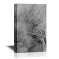 thumbnail image 1 of wall26 Canvas Wall Art - Tree Branches Against Cloudy Sky in Black and White - Gallery Wrap Modern Home Art | Ready to Hang - 32x48 inches, 1 of 3