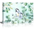 thumbnail image 1 of wall26 - Canvas Wall Art - Watercolor Style Painting with Bird and Leaves - Giclee Print Gallery Wrap Modern Home Art Ready to Hang - 12x18 inches, 1 of 4