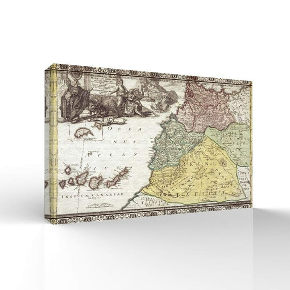 wall26 Canvas Wall Art World Maps Pictures Home Wall Decorations for Bedroom Living Room Paintings Canvas Prints Framed - 32x48 inches