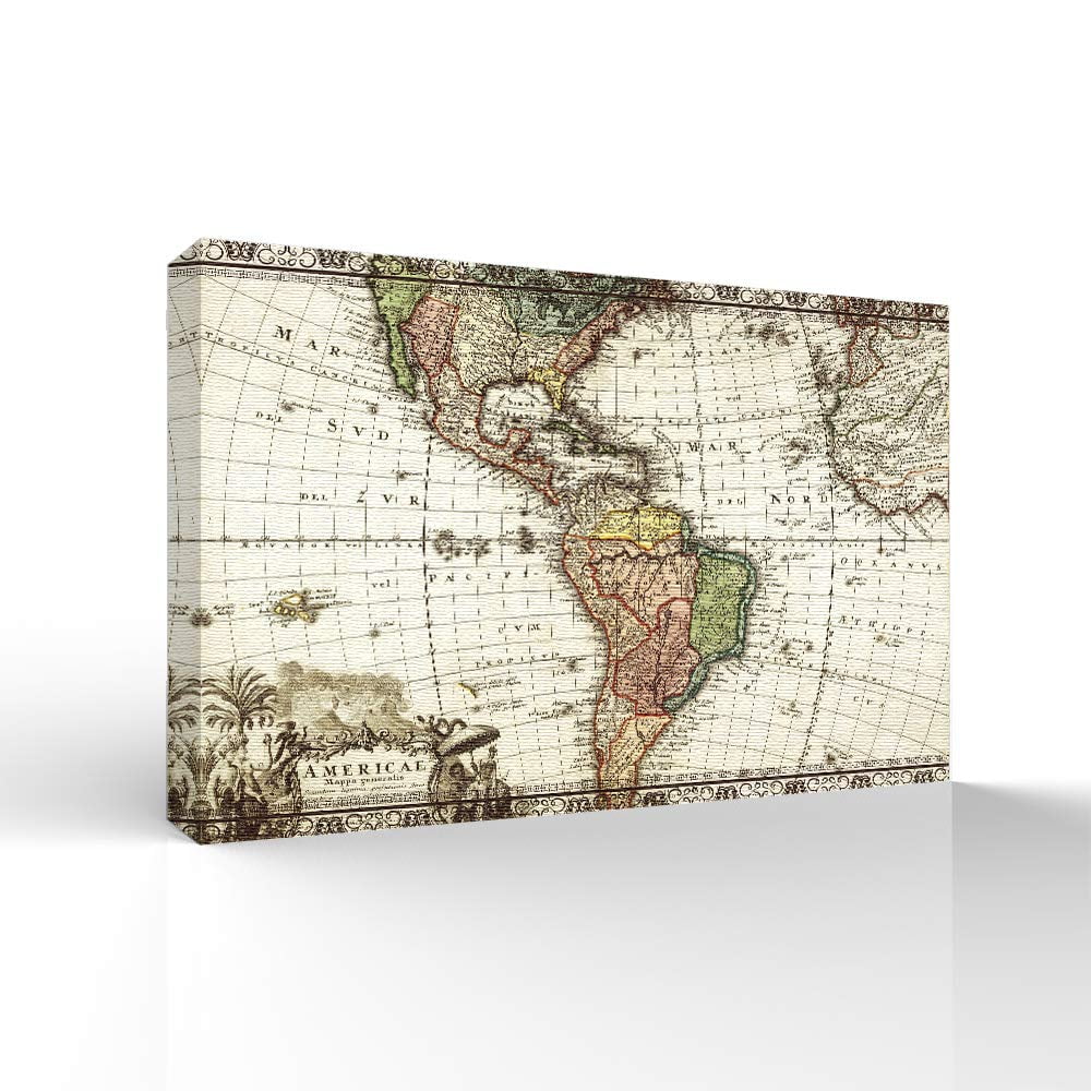 wall26 Canvas Wall Art World Maps Pictures Home Wall Decorations for ...