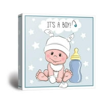 wall26 Canvas Wall Art for Living Room, Baby Bedroom Cute Cartoon Canvas Prints for Home Decoration Ready to Hang - 16x16 inches